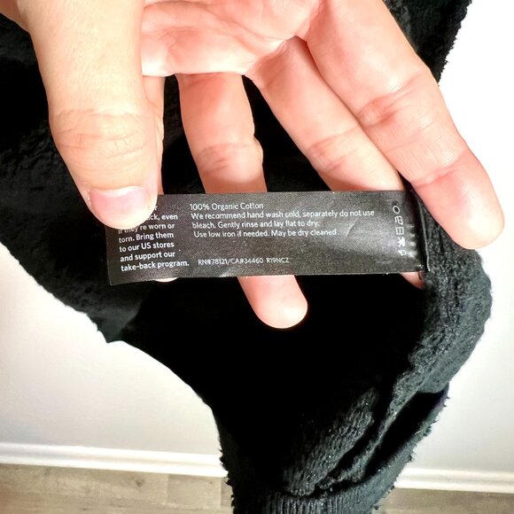 Eileen Fisher 100% Organic Cotton Textured Terry Cloth Cowl Neck Tunic Sweater - Picture 4 of 5